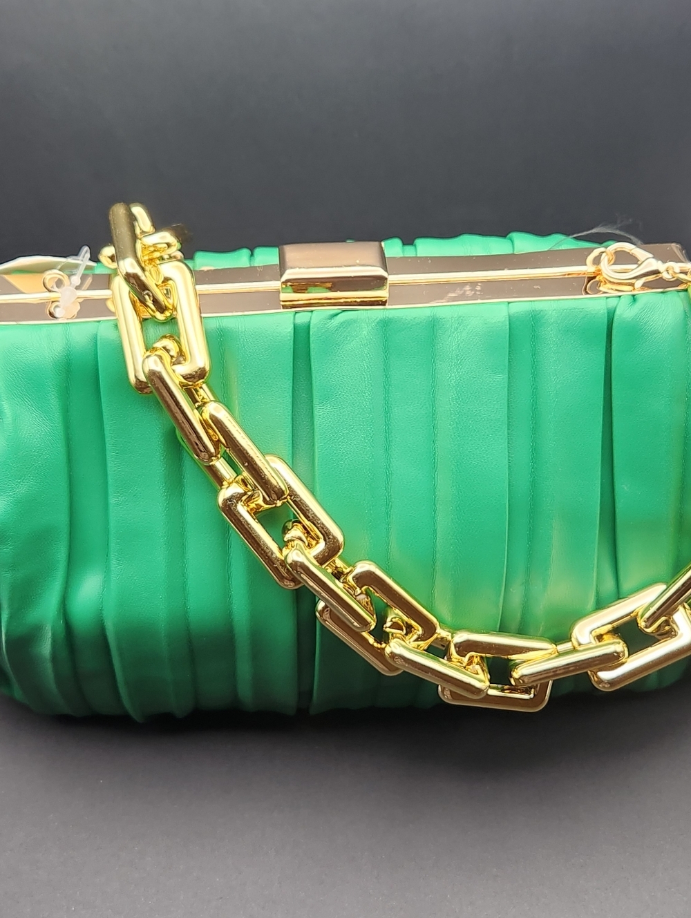 Gold Green Vintage Inspired Purse - Picture 3 of 5